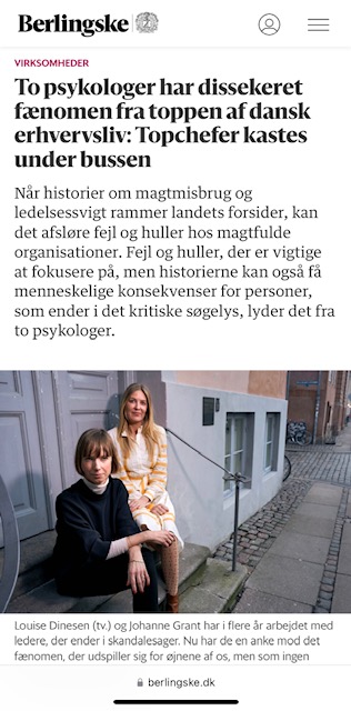 To psykologer har dissekeret fænomen fra toppen af dansk erhvervsliv: Topchefer kastes under bussen