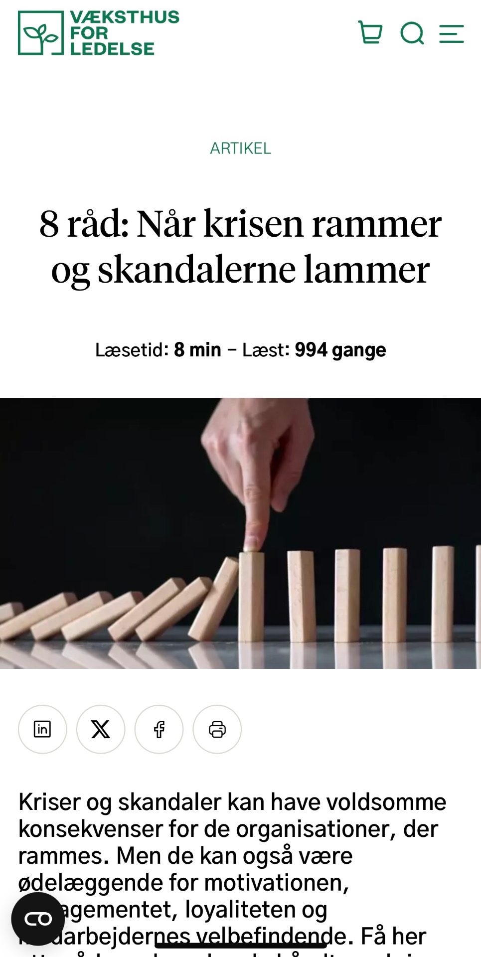 8 råd: Når krisen rammer