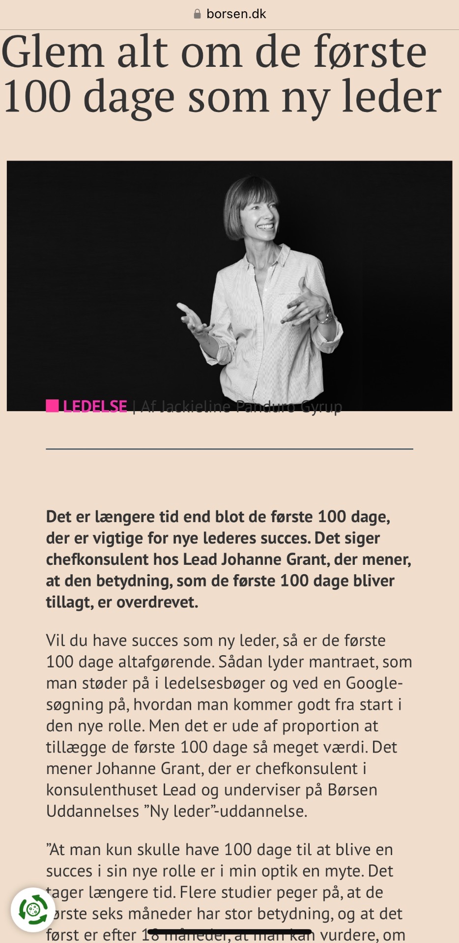 Glem alt om de første 100 dage som ny leder 