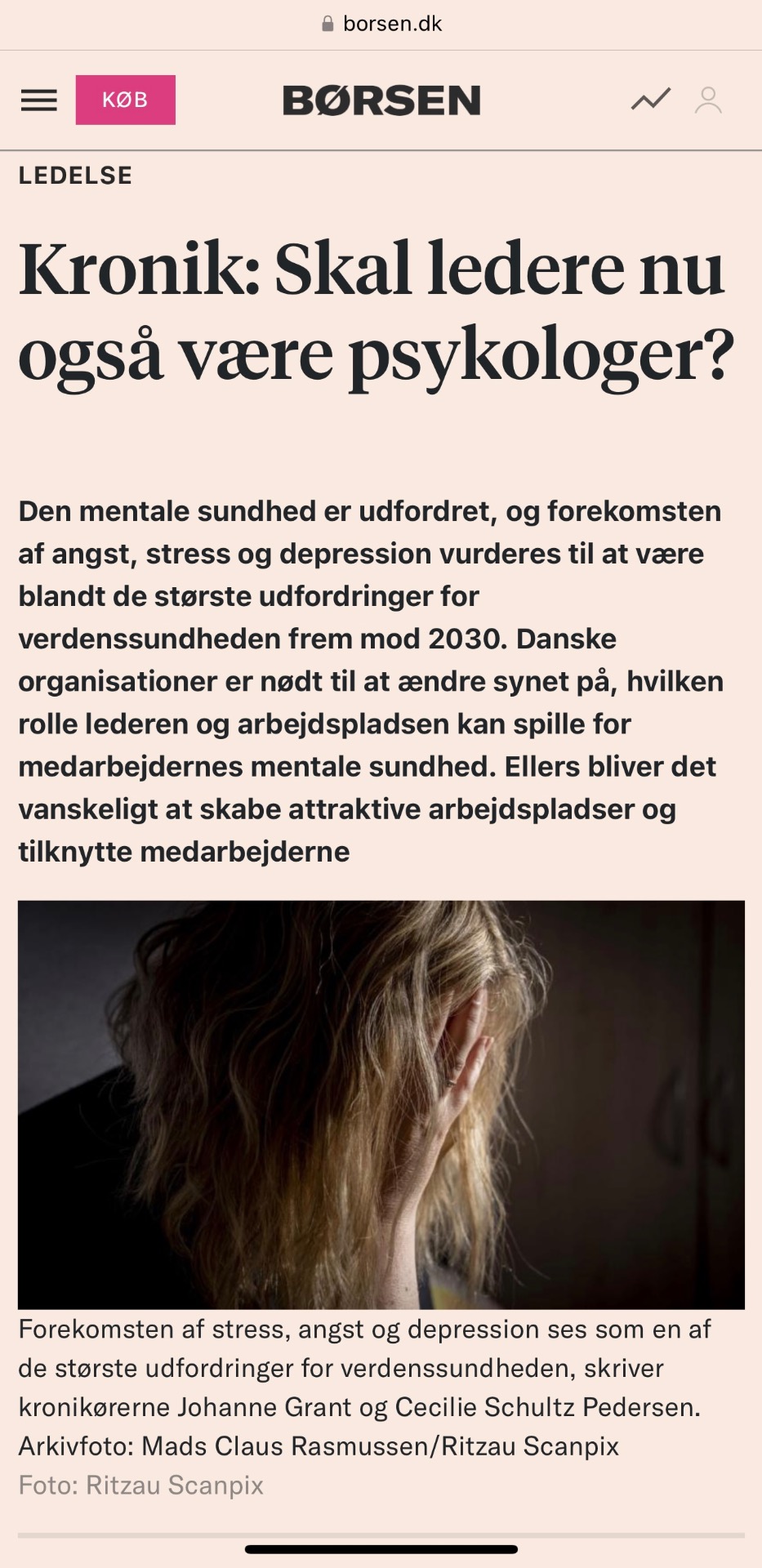 Kronik: Skal ledere nu også være psykologer?